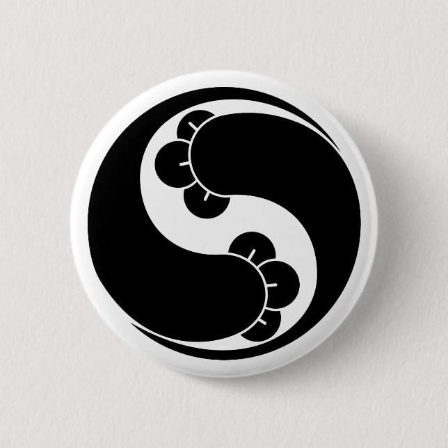 Zwei Nelken-Wirbel in veränderter Form Button (Vorderseite)