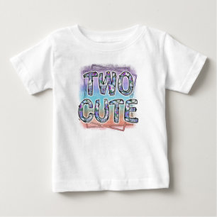 Zwei Niedliche 2. Geburtstag Baby T-shirt