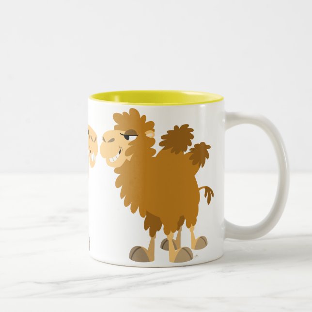 Zwei Niedliche Cartoon Camels Tasse (Rechts)