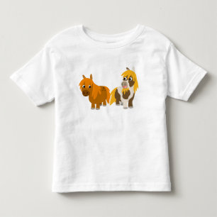Zwei Niedliche Cartoon Ponies Children T - Shirt