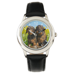 Zwei Niedliche Dackeln Hunde Dackel Friends Wählp Armbanduhr