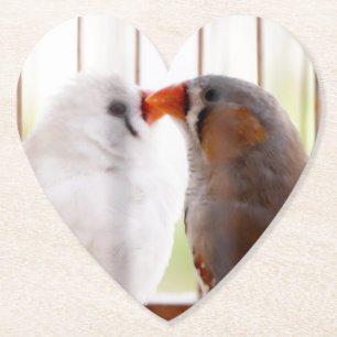 Zwei Niedliche Finkenvögel in Käfig Untersetzer