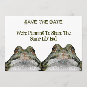 Zwei Niedliche Frösche: Save the Date: Hochzeit: K Date