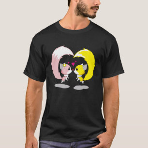 Zwei Niedliche Füchse schlugen sich zusammen und f T-Shirt