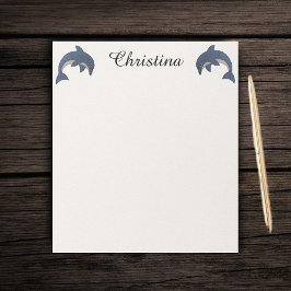 Zwei Niedliche Funkeln wie Delphine springen dunke Notizblock