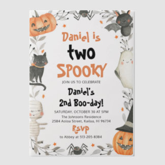 Zwei Niedliche Halloween Ghost 2. Geburtstag Party