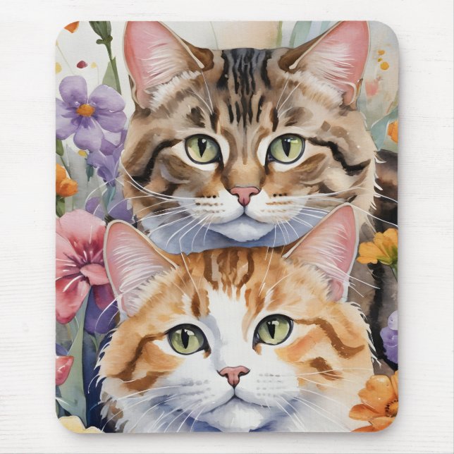 Zwei niedliche Kätzchen Mousepad (Vorne)