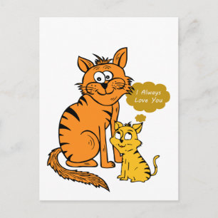 zwei niedliche, liebevolle Tiger, die ich dir imme Postkarte