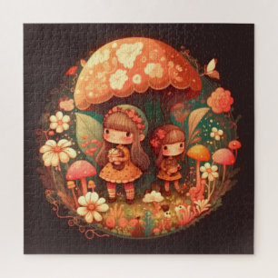 Zwei niedliche Mädchen Elfen