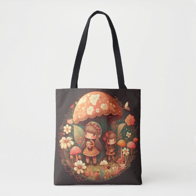 Zwei niedliche Mädchen Elfen Tasche (Vorderseite)