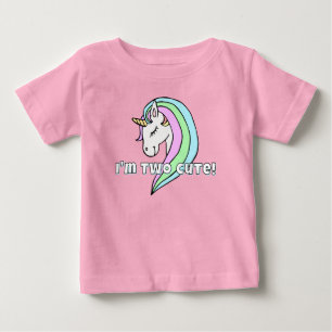 Zwei Niedliche Rainbow Unicorn Kleinkind T - Shirt