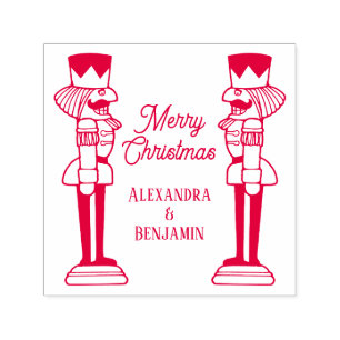Zwei Nutcrackers Frohe Weihnachtskuchenname Permastempel