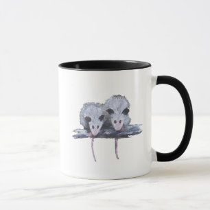 "Zwei Opossum-" Wecker-Tasse Tasse
