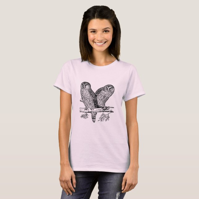 Zwei Owls T-Shirt (Vorne ganz)