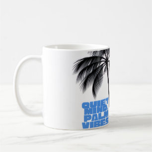 Zwei Palmen Wandkunst   Tropischer Minimalist Kaffeetasse