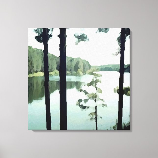 Zwei Panel Lakeview Leinwanddruck (Vorderseite)