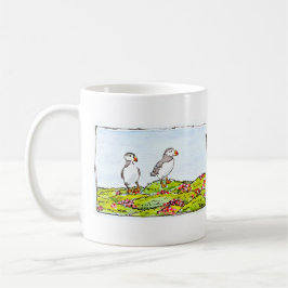 Zwei Papageientaucher Kaffeetasse