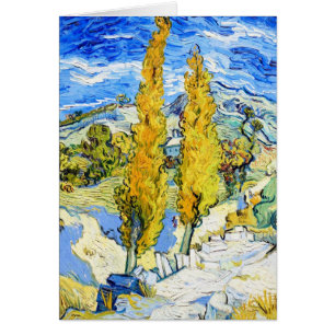 Zwei Pappeln auf einem Hügel Vincent van Gogh