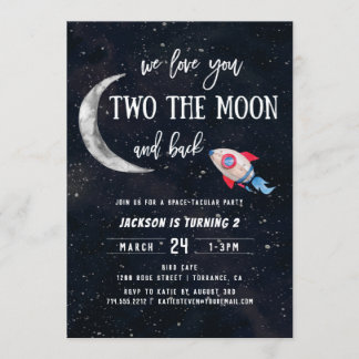 Zwei Party zum 2. Geburtstag Einladung