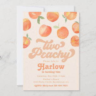 Zwei Peachy-Einladung Peach Birthday Einladung