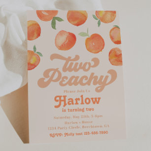 Zwei Peachy-Einladung Peach Birthday Einladung