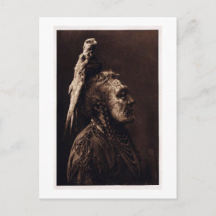 Zwei Pfeifen, ein Crow Medicine Man. Postkarte