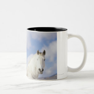 Zwei Pferde Zweifarbige Tasse