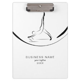 Zwei Pilates-Posen auf dem Reformer | Farbe Klemmbrett