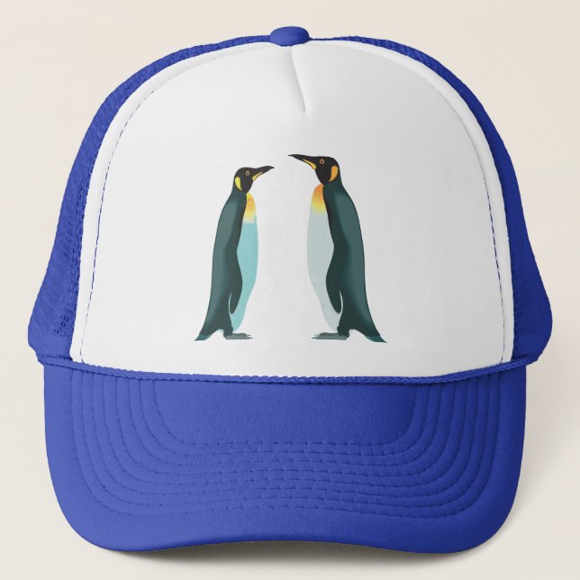 Zwei Pinguine Truckerkappe (Vorderseite)