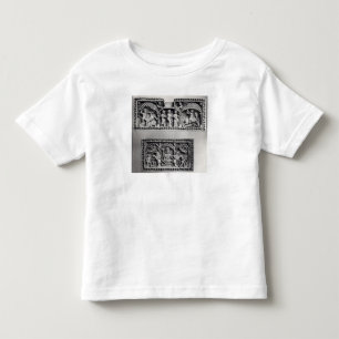 Zwei Plaketten von einem Kasten Kleinkind T-shirt