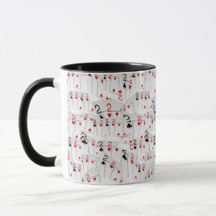 Zwei, Pokerkarten, Black Combo-Kaffee-Tasse. Tasse