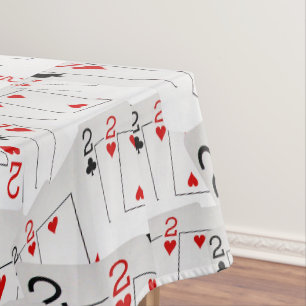 Zwei Pokerkarten Kartenebene, Tischdecke