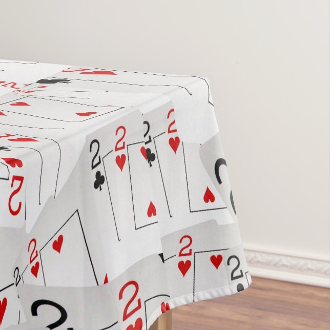 Zwei Pokerkarten Kartenebene, Tischdecke (Beispiel)