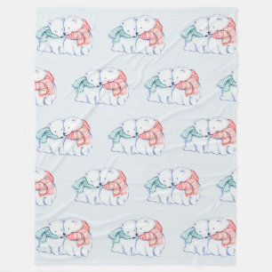 Zwei Polar Bears Fleece Blanket