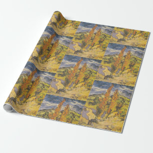Zwei Poplars in den Alpen von Vincent Van Gogh Geschenkpapier