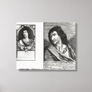Zwei Porträts von Savinien Cyrano de Bergerac Leinwanddruck