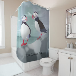 Zwei Puffins Design Duschvorhang