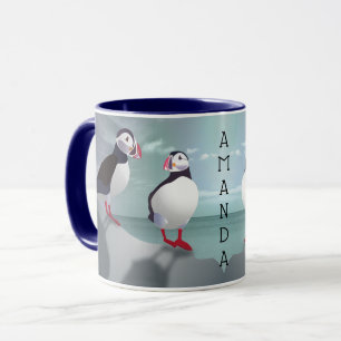 Zwei Puffins Design-Tasse Tasse