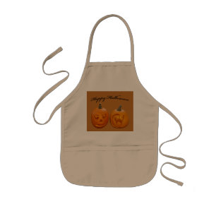 Zwei Pumpkins glückliches Halloween Kinderschürze