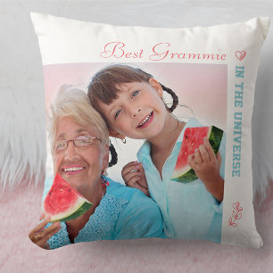Zwei quadratische Fotos - bestes Grammie im Kissen