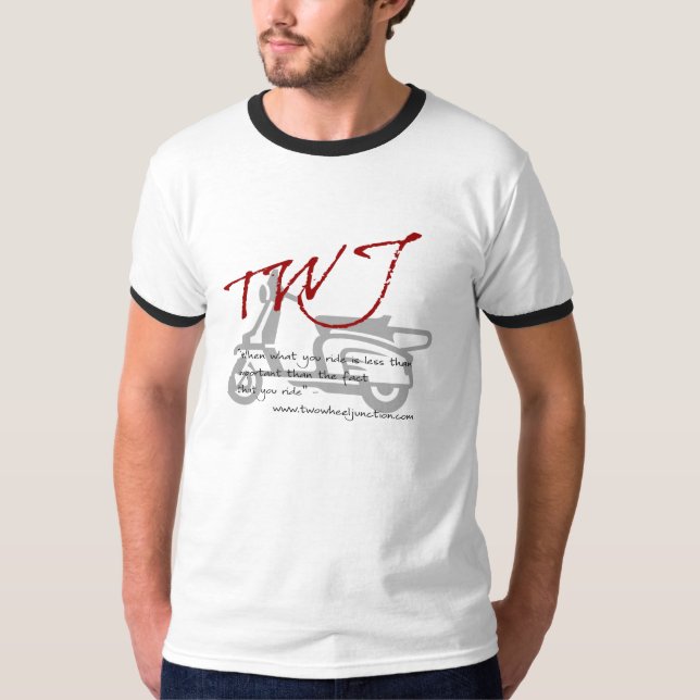 Zwei Rad-Kreuzungs-T-Shirt T-Shirt (Vorderseite)