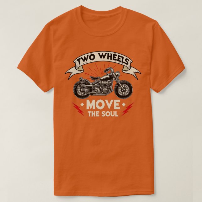 Zwei Räder bewegen den Motorrad-Soul-Chopper B T-Shirt (Design vorne)