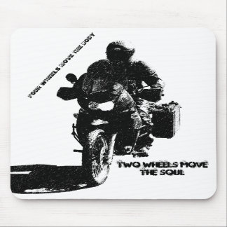 Zwei Räder bewegen die Soul-Mausunterlage Mousepad