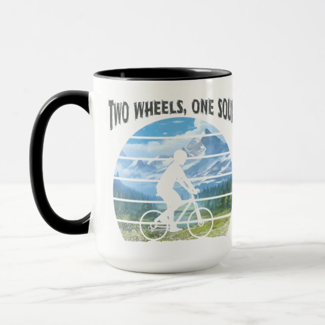 Zwei Räder, ein Soul. Radsport Tasse (Links)