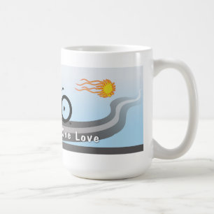 Zwei Räder eine Liebe Kaffeetasse