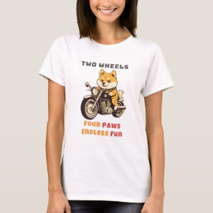 Zwei Räder vier Paws Endloser Spaß im Freien T-Shirt