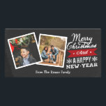 Zwei Rahmen Merry Christmas Chalkboard Foto Karte<br><div class="desc">Zwei gerahmte Merry Weihnachtskhalkboard Fotovorlage Thema Weihnachten und ein glückliches neues Jahr - Weihnachtskarten aus Ricaso - einfach mit eigenen Fotos und Gruß zu personalisieren</div>