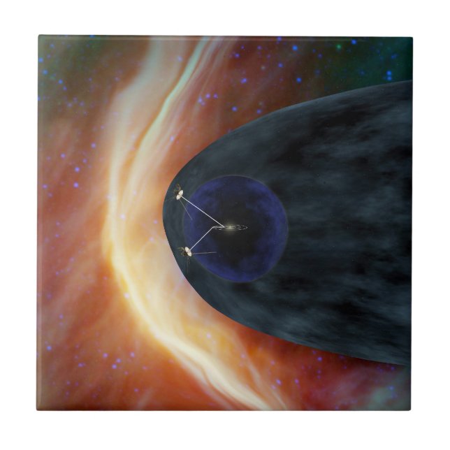 Zwei Raumschiffe der Voyager entdecken den turbule Fliese (Vorderseite)