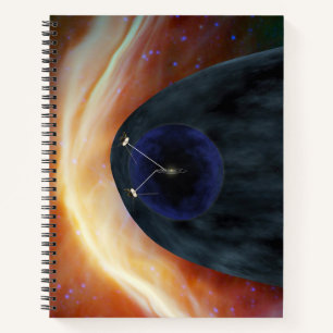 Zwei Raumschiffe der Voyager entdecken den turbule Notizbuch