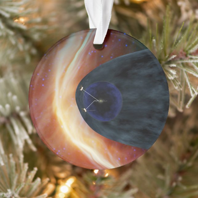 Zwei Raumschiffe der Voyager entdecken den turbule Ornament (Baum)